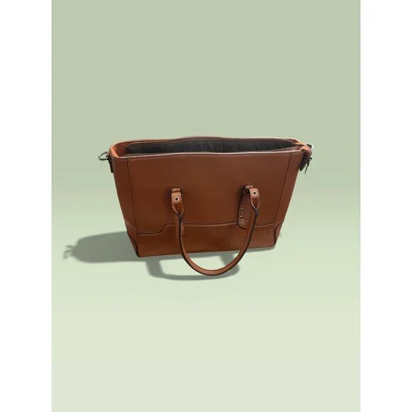 EaseGave Brown Laptop Tote Bag Work Office Satchel No Strap - Picture 1 of 8